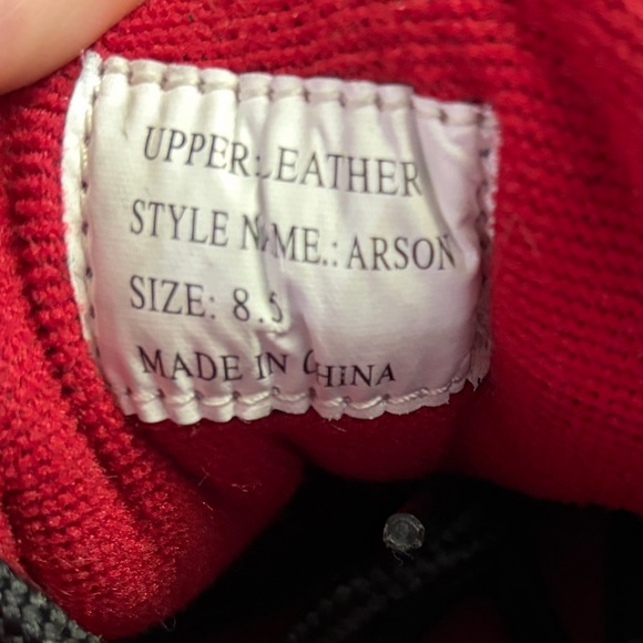 Rare Vintage 90’s Volatile Arson Black & Red Flame Platform Sneakers Women’s 8.5 - Picture 7 of 14